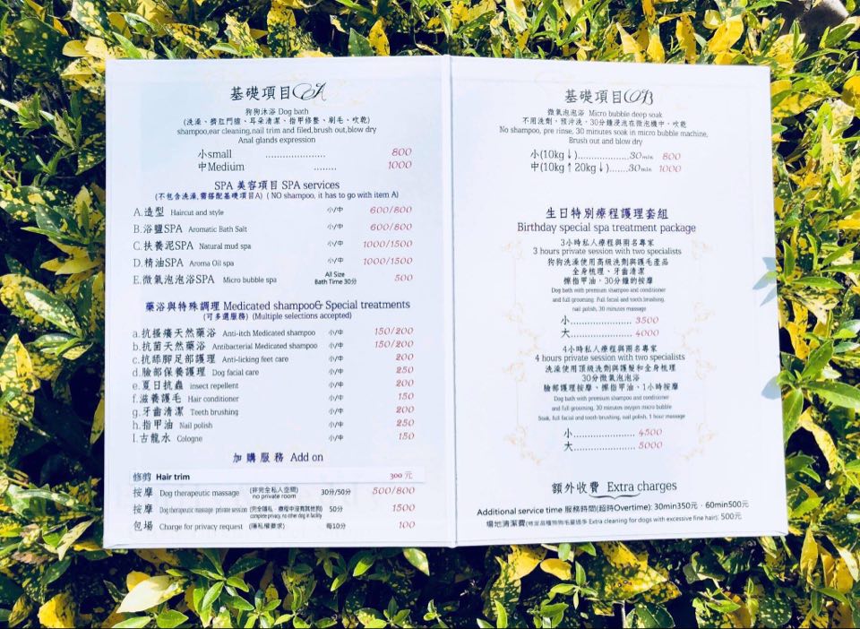 2020.06.05 價目